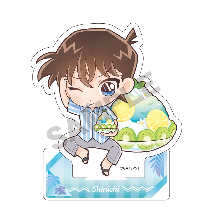 【グッズ-スタンドポップ】名探偵コナン アクリルスタンド 工藤新一 きゃらペコ夏