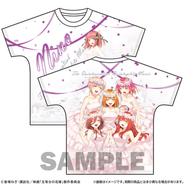 映画「五等分の花嫁」 フルグラフィックTシャツ エンディングVer. 中野二乃 L