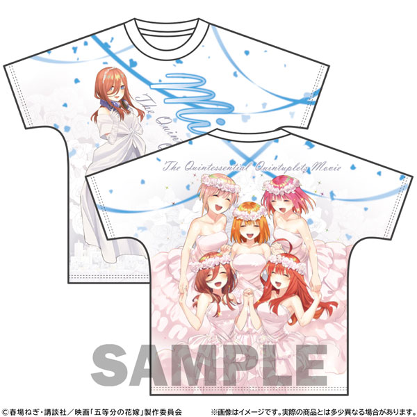 映画「五等分の花嫁」 フルグラフィックTシャツ エンディングVer. 中野三玖 L