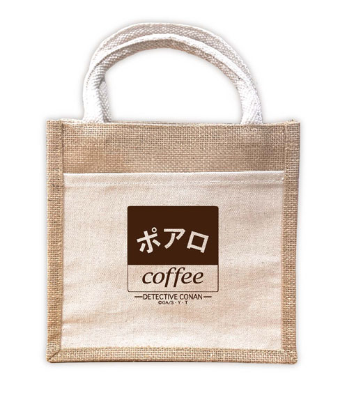 名探偵コナン 喫茶ポアロシリーズ ジュート×コットンポケットミニトート A ロゴ